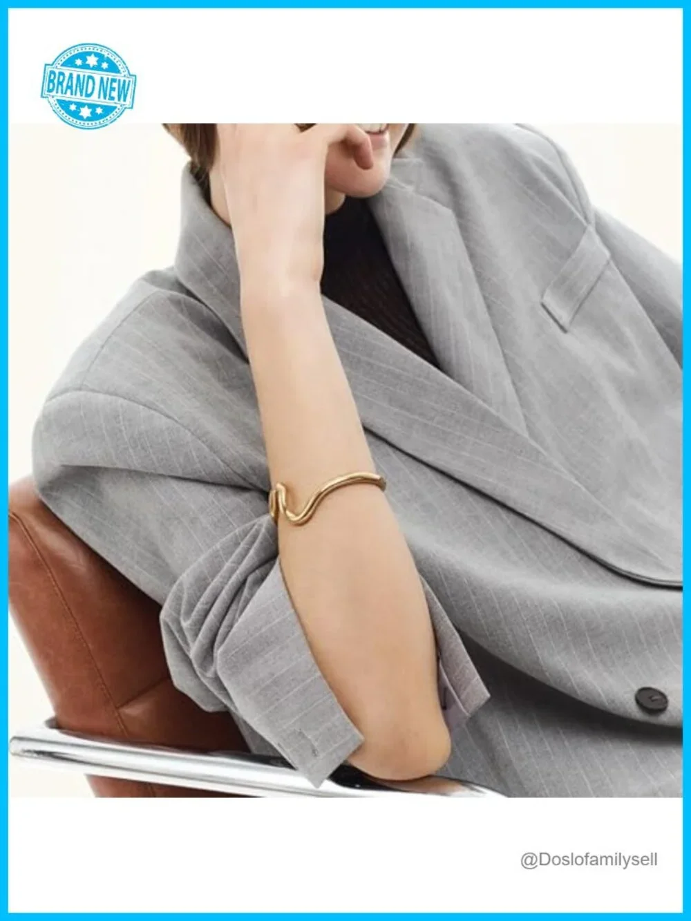 Stainless Steel Cuff Bracelet - Waterproof Non Tarnish Stackable Minimalist